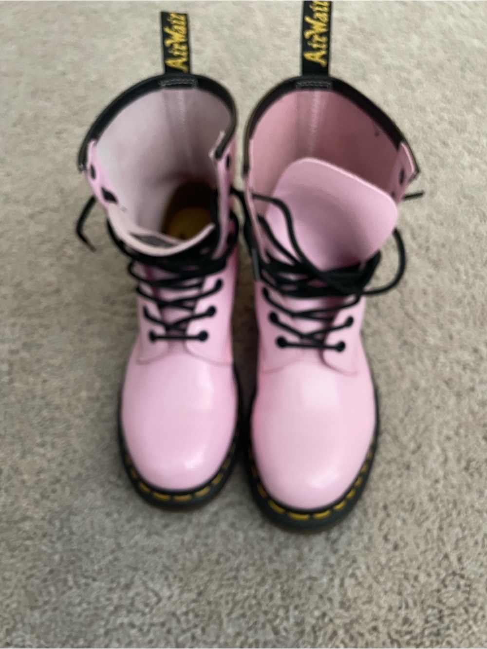 Dr. Martens Pink 8-Eye Lace-Up Combat Boots - Picture 7 of 8